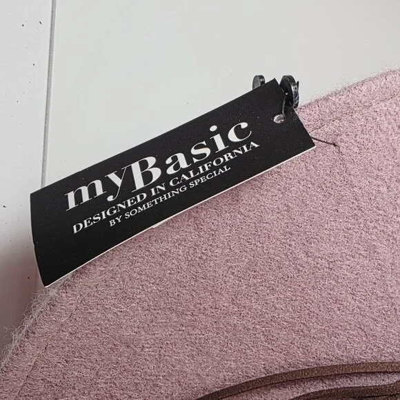 Blush Pink Wide Brim Wool Felt Hat | Boho Rancher Style by myBasic - Picture 4 of 7